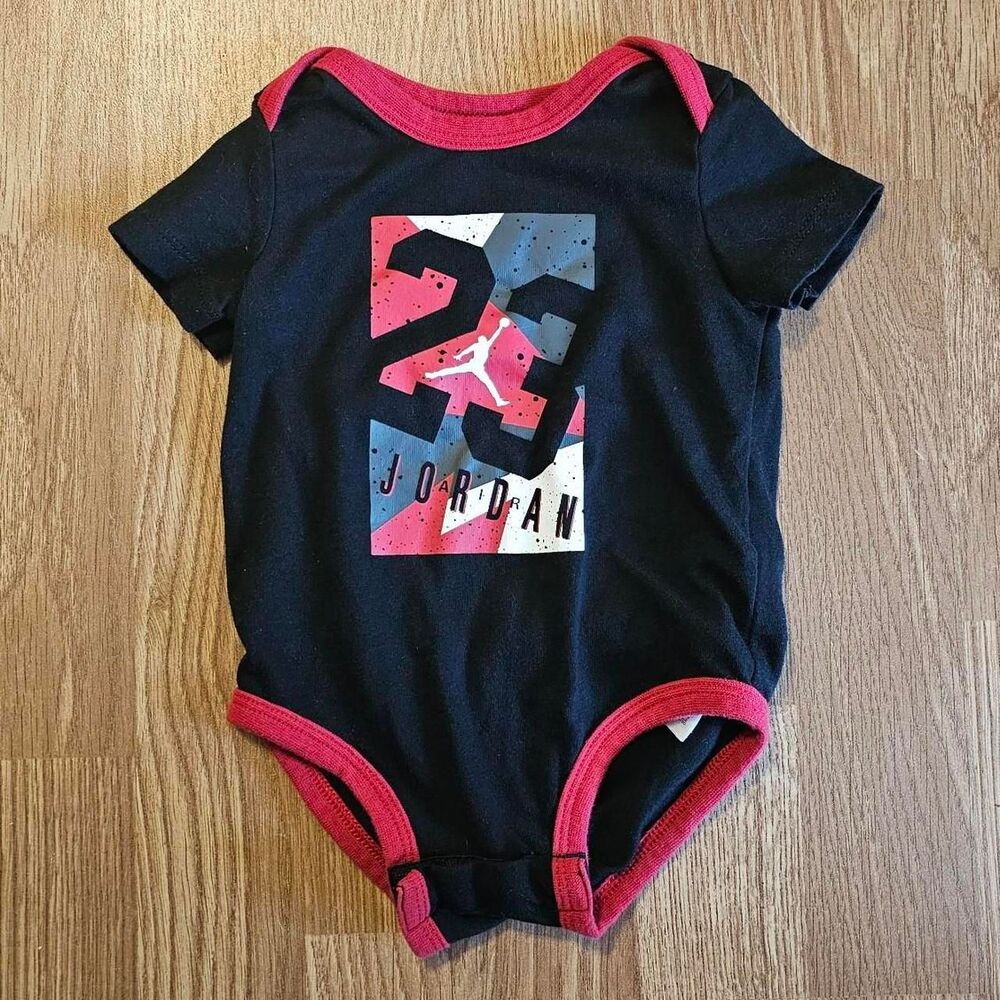 Jordan Black and red Baby Bodysuit size 6 months